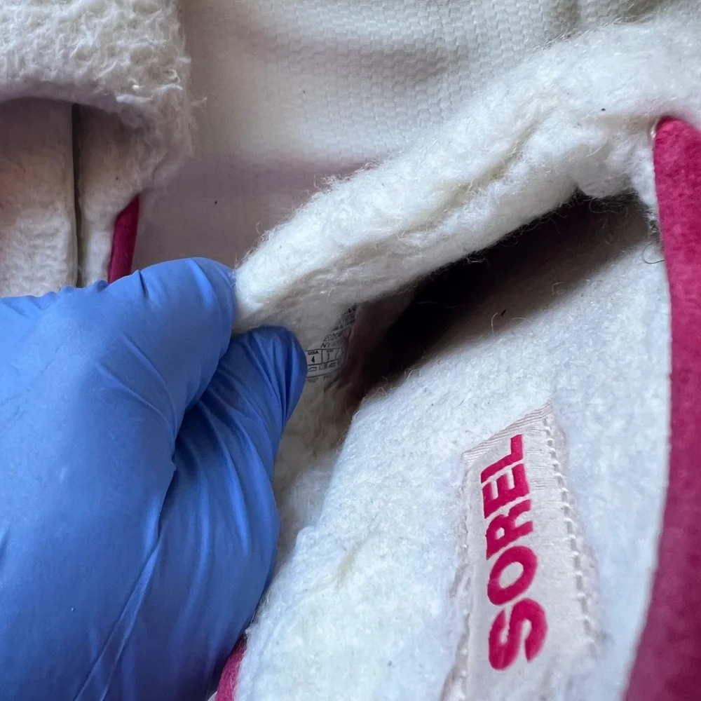 Sorel Red and White Cozy Slippers